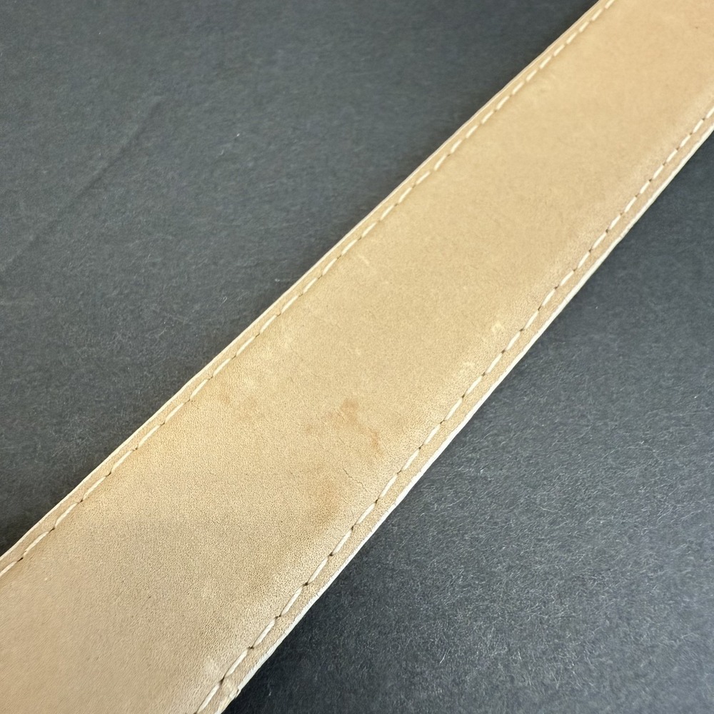 Vintage Genuine Python Belt Solid Brass Buckle Re… - image 8